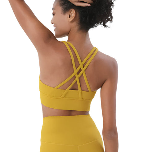 Vibrance Cross-Back Sports Bra Stylish & Supportive Activewear