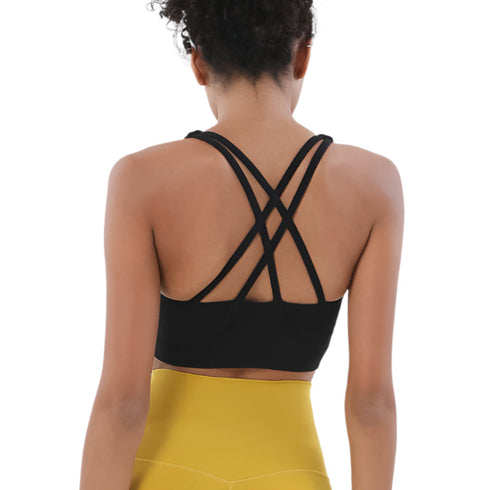 Vibrance Cross-Back Sports Bra Stylish & Supportive Activewear