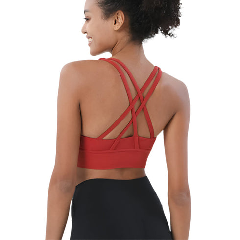 Vibrance Cross-Back Sports Bra Stylish & Supportive Activewear