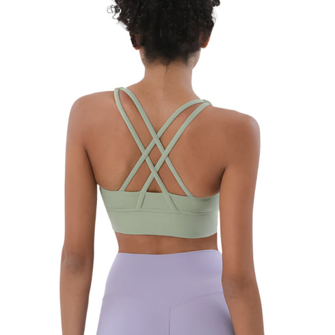 Vibrance Cross-Back Sports Bra Stylish & Supportive Activewear