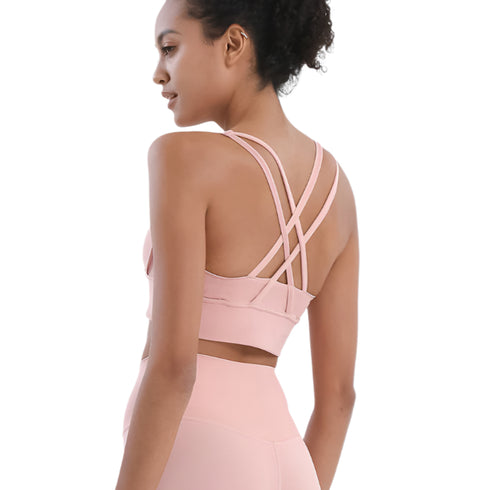 Vibrance Cross-Back Sports Bra Stylish & Supportive Activewear