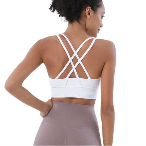 Vibrance Cross-Back Sports Bra Stylish & Supportive Activewear