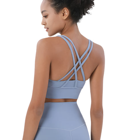 Vibrance Cross-Back Sports Bra Stylish & Supportive Activewear