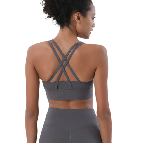 Vibrance Cross-Back Sports Bra Stylish & Supportive Activewear