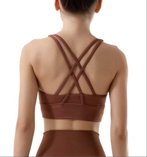 Vibrance Cross-Back Sports Bra Stylish & Supportive Activewear