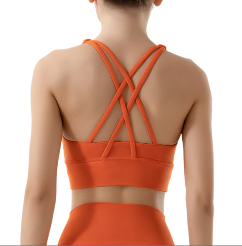 Vibrance Cross-Back Sports Bra Stylish & Supportive Activewear