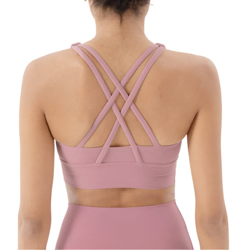 Vibrance Cross-Back Sports Bra Stylish & Supportive Activewear