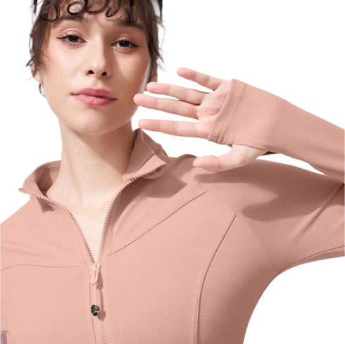 SereneFit Stand Collar Yoga Top – Sleek & Supportive Activewear