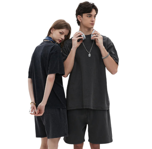 RetroEdge Heavyweight Washed Tee – Timeless Style & Superior Comfort