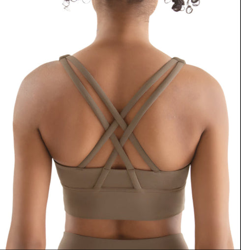 Vibrance Cross-Back Sports Bra Stylish & Supportive Activewear