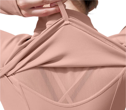 SereneFit Stand Collar Yoga Top – Sleek & Supportive Activewear