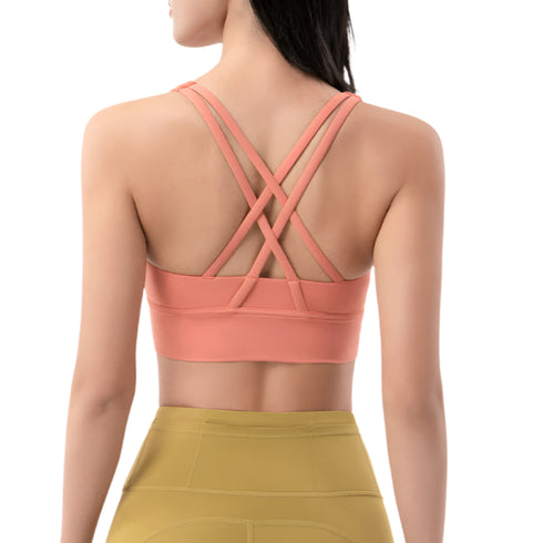 Vibrance Cross-Back Sports Bra Stylish & Supportive Activewear