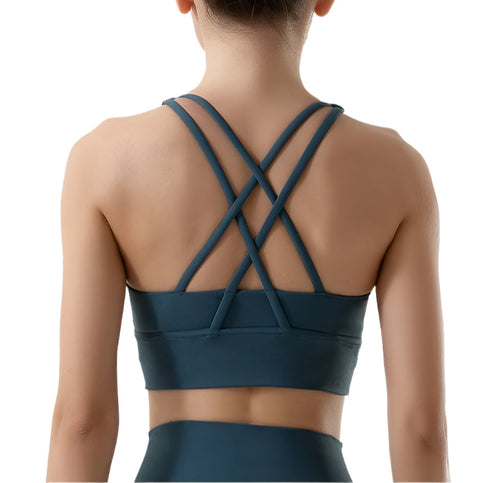 Vibrance Cross-Back Sports Bra Stylish & Supportive Activewear