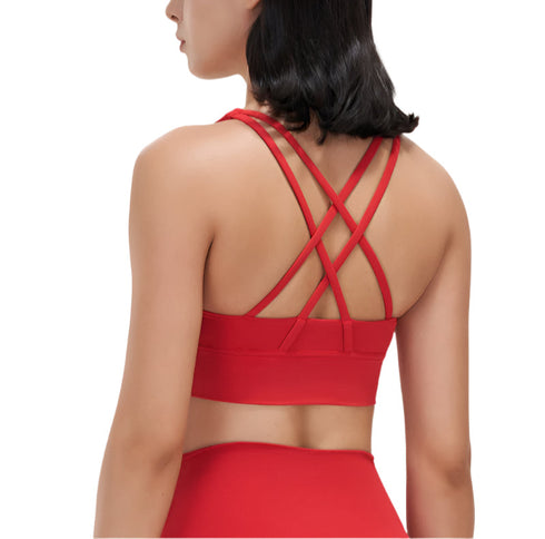 Vibrance Cross-Back Sports Bra Stylish & Supportive Activewear