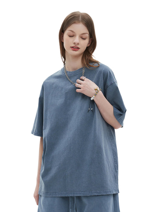 RetroEdge Heavyweight Washed Tee – Timeless Style & Superior Comfort