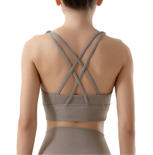 Vibrance Cross-Back Sports Bra Stylish & Supportive Activewear