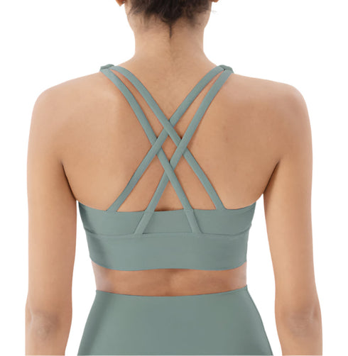 Vibrance Cross-Back Sports Bra Stylish & Supportive Activewear