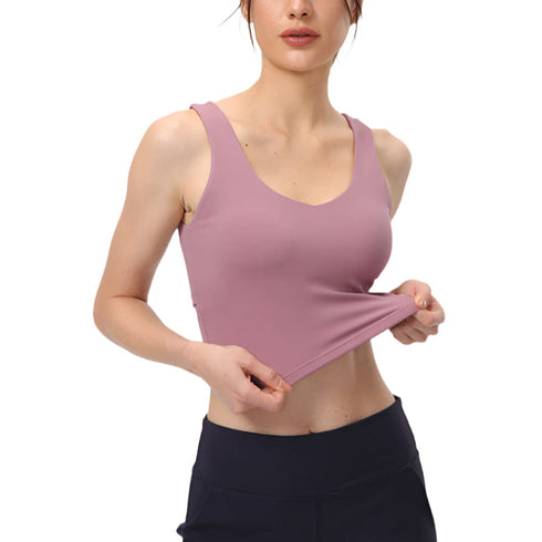 Elevate Cross-Back Deep V Yoga Tank Top Stylish & Supportive Activewear