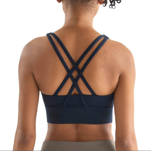Vibrance Cross-Back Sports Bra Stylish & Supportive Activewear