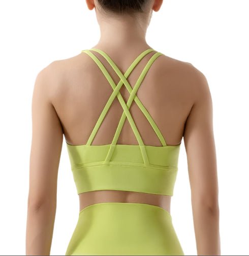 Vibrance Cross-Back Sports Bra Stylish & Supportive Activewear