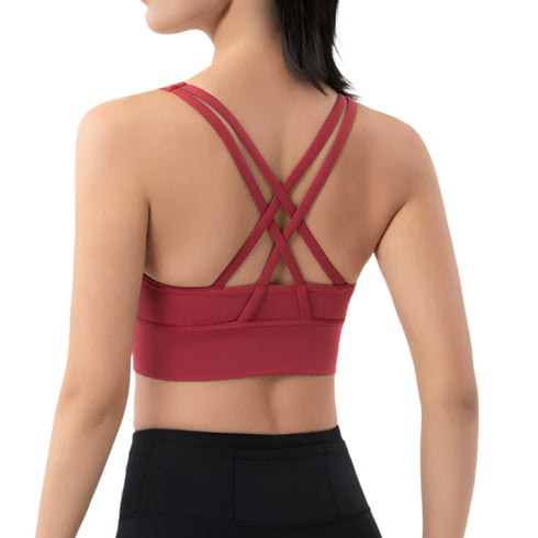 Vibrance Cross-Back Sports Bra Stylish & Supportive Activewear