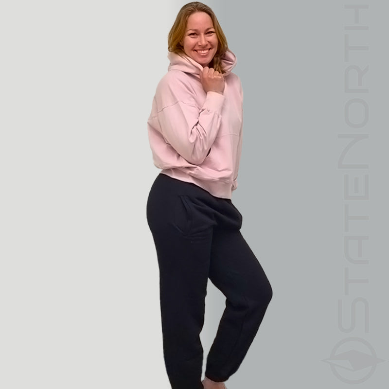 Joggers con toppa al ginocchio con cuore sorridente Red da Women